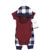 image:imageHudson Baby Unisex Thermal Layette Set 4pcNavy Plaid Short Sleeve