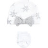 image:imageHudson Baby Unisex Thermal Layette Set 4pcSnowflake Long Sleeve