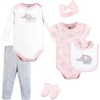 image:imageHudson Baby Unisex Baby Cotton Layette SetPink Gray Elephant