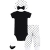 Black White Dots Short Sleeve