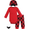 image:imageHudson Baby Unisex Thermal Layette Set 4pcGirl Buffalo Plaid Long Sleeve