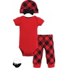 image:imageHudson Baby Unisex Thermal Layette Set 4pcGirl Buffalo Plaid Short Sleeve