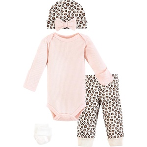 image:imageHudson Baby Unisex Thermal Layette Set 4pcLeopard Long Sleeve