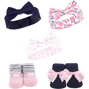 image:imageHudson Baby Baby Girls Hudson Baby Infant Girl Headband and Socks Set Bear Leopard 09 MonthsPink Nautical