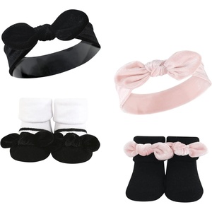 image:imageHudson Baby Baby Girls Hudson Baby Infant Girl Headband and Socks Set Bear Leopard 09 MonthsVelvet Knot