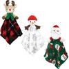 image:imageHudson Baby Unisex Baby Animal Face Security Blanket Elephant One SizeWhite Snowman