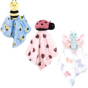 image:imageHudson Baby Unisex Baby Animal Face Security Blanket Elephant One SizeButterfly 3pack