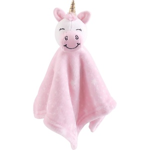 image:imageHudson Baby Unisex Baby Animal Face Security Blanket Elephant One SizePink Unicorn