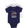 image:imageHudson Baby Baby Girls 3pc Cotton BodysuitsLove at First Sight