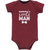 image:imageHudson Baby Infant Boy Cotton Bodysuits Burgundy Beige Suspender 03 Months