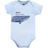 image:imageHudson Baby Unisex Baby Cotton Bodysuits 5packBoy Whale Types