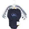 image:imageHudson Baby Unisex Baby Cotton BodysuitsBlue Green Dino