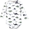 image:imageHudson Baby Unisex Baby Cotton BodysuitsBlue Green Dino