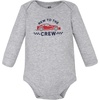 image:imageHudson Baby Unisex Baby Cotton LongSleeve Bodysuits 3PackRace Car Crew