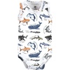 image:imageHudson Baby Unisex Baby Cotton Sleeveless BodysuitsBoy Shark Types