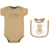 image:imageHudson Baby Unisex Cotton Sleep and Play Bodysuit and Bandana Bib SetTeddy Bears