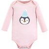 image:imageHudson Baby babygirls Cotton Longsleeve Bodysuits 5packGirl Penguin