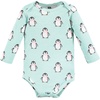 image:imageHudson Baby babygirls Cotton Longsleeve Bodysuits 5packGirl Penguin