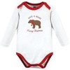 image:imageHudson Baby unisexbaby Cotton Longsleeve Bodysuits 3packMoose Be Christmas