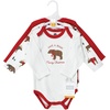 image:imageHudson Baby unisexbaby Cotton Longsleeve Bodysuits 3packMoose Be Christmas