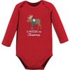 image:imageHudson Baby unisexbaby Cotton Longsleeve Bodysuits 3packMoose Be Christmas