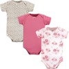 image:imageHudson Baby Baby Girls 3pc Cotton BodysuitsBlush Rose Leopard