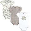 image:imageHudson Baby Infant Girls Cotton Bodysuits 3Pack Wild Cheetah 912 Months
