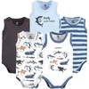 image:imageHudson Baby Unisex Baby Cotton Sleeveless BodysuitsBoy Shark Types