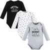 image:imageHudson Baby babyboys Cotton Longsleeve Bodysuits 3packMom Dad Moon Back