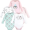 image:imageHudson Baby babygirls Cotton Longsleeve Bodysuits 5packGirl Penguin