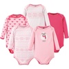 image:imageHudson Baby babygirls Cotton Longsleeve Bodysuits 5packSheep