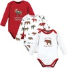 image:imageHudson Baby unisexbaby Cotton Longsleeve Bodysuits 3packMoose Be Christmas