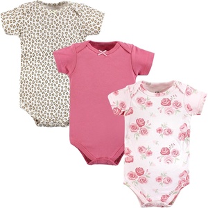image:imageHudson Baby Baby Girls 3pc Cotton BodysuitsBlush Rose Leopard