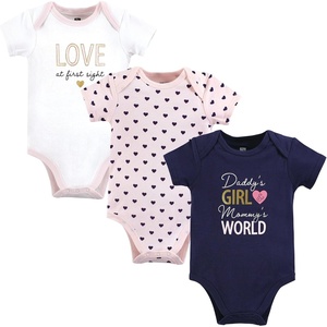 image:imageHudson Baby Baby Girls 3pc Cotton BodysuitsLove at First Sight