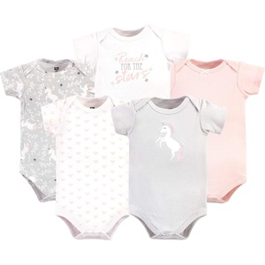 image:imageHudson Baby Unisex Baby Cotton Bodysuits 5 PieceWhimsical Unicorn