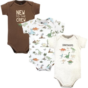 image:imageHudson Baby Unisex Baby Cotton Bodysuits Dinosaur Adventures 3Pack 912 Months