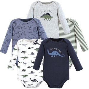 image:imageHudson Baby Unisex Baby Cotton BodysuitsBlue Green Dino