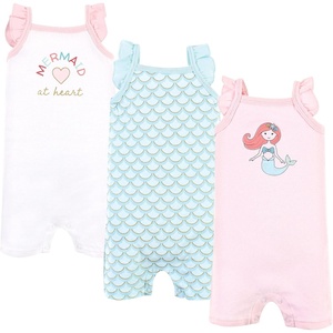 image:imageHudson Baby Unisex Cotton RompersCoral Mint Mermaid