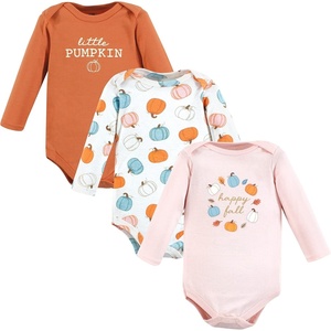 image:imageHudson Baby babyboys Cotton Longsleeve Bodysuits 3packHappy Fall