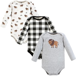 image:imageHudson Baby babyboys Cotton Longsleeve Bodysuits 3packWild Buffalo