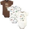 image:imageHudson Baby Unisex Baby Cotton Bodysuits Dinosaur Adventures 3Pack 69 Months