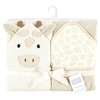 image:imageHudson Baby Unisex Baby Cotton Animal Face Hooded Towel Brown Bear 2Pack One SizeBeige Giraffe