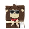 image:imageHudson Baby Unisex Baby Cotton Animal Face Hooded Towel Brown Bear 2Pack One SizeDapper Monkey