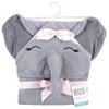 image:imageHudson Baby Unisex Baby Cotton Animal Face Hooded Towel Brown Bear 2Pack One SizeFlower Elephant