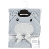 image:imageHudson Baby Unisex Baby Cotton Animal Face Hooded Towel Brown Bear 2Pack One SizeGray Hippo