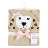 image:imageHudson Baby Unisex Baby Cotton Animal Face Hooded Towel Brown Bear 2Pack One SizeLeopard