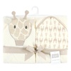 image:imageHudson Baby Unisex Baby Cotton Animal Face Hooded Towel Brown Bear 2Pack One SizeModern Giraffe 2piece