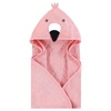 image:imageHudson Baby Unisex Baby Cotton Animal Face Hooded Towel Brown Bear 2Pack One SizePink Flamingo
