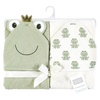 image:imageHudson Baby Unisex Baby Cotton Animal Face Hooded Towel Brown Bear 2Pack One SizePrince Frog