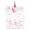 image:imageHudson Baby Unisex Baby Cotton Animal Face Hooded Towel Brown Bear 2Pack One SizeRose Unicorn